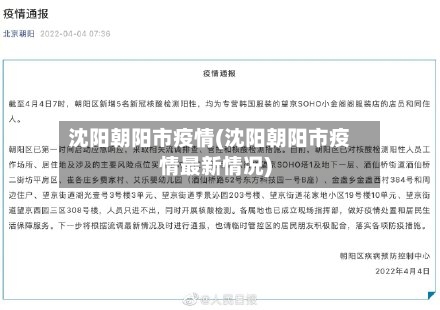 沈阳朝阳市疫情(沈阳朝阳市疫情最新情况)