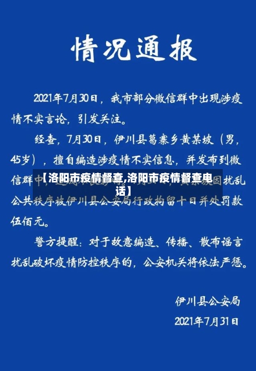 【洛阳市疫情督查,洛阳市疫情督查电话】